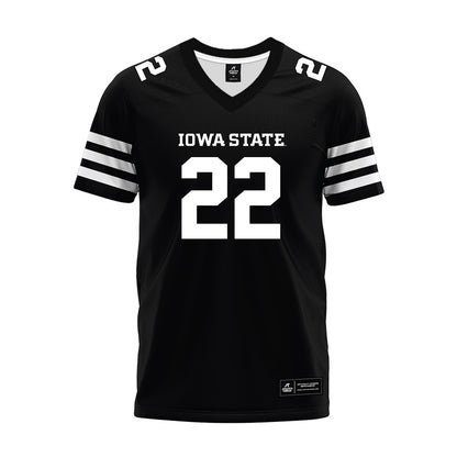 Iowa State - NCAA Football : Ryver Peppers - Black Premium Football Jersey-0