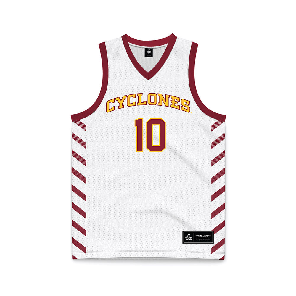 Iowa State - NCAA Men's Basketball : Keshon Gilbert - White Basketball Jersey-0