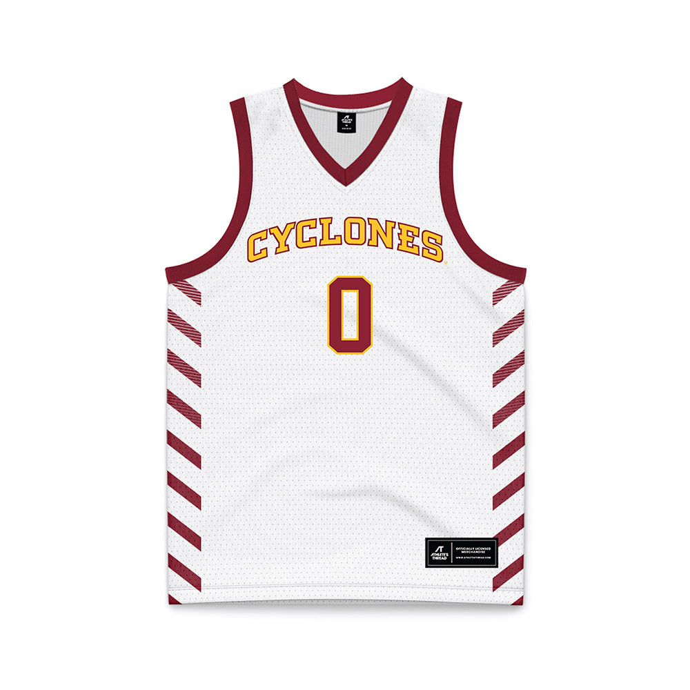 Iowa State - NCAA Men's Basketball : Nate Heise - White Basketball Jersey-0