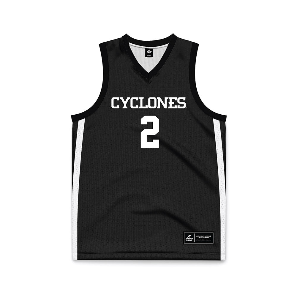 Iowa State - NCAA Men's Basketball : Joshua Jefferson - Black Basketball Jersey