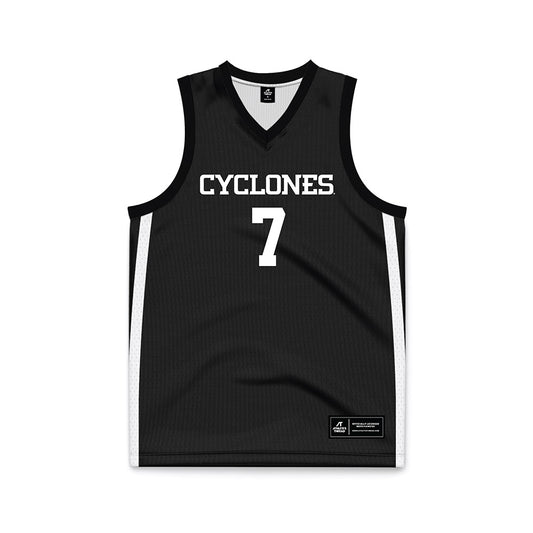 Iowa State - NCAA Men's Basketball : Anthony Rise - Black Basketball Jersey-0