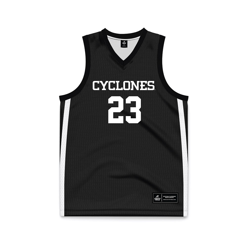 Iowa State - NCAA Men's Basketball : Blake Buchanan - Black Basketball Jersey-0