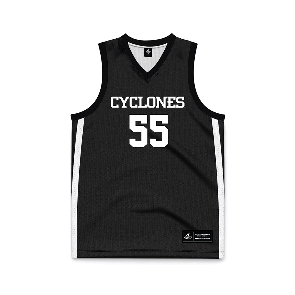 Iowa State - NCAA Men's Basketball : Xzavion Mitchell - Black Basketball Jersey-0