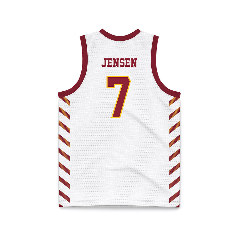 Iowa State - NCAA Women's Basketball : Freya Jensen - White Basketball Jersey-1