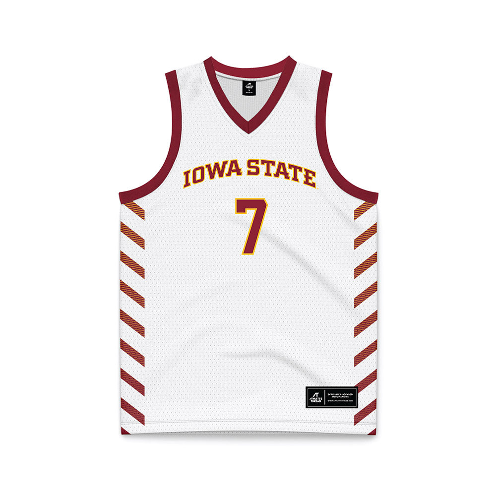 Iowa State - NCAA Women's Basketball : Freya Jensen - White Basketball Jersey-0