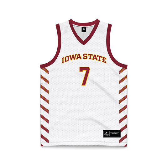 Iowa State - NCAA Women's Basketball : Freya Jensen - White Basketball Jersey-0