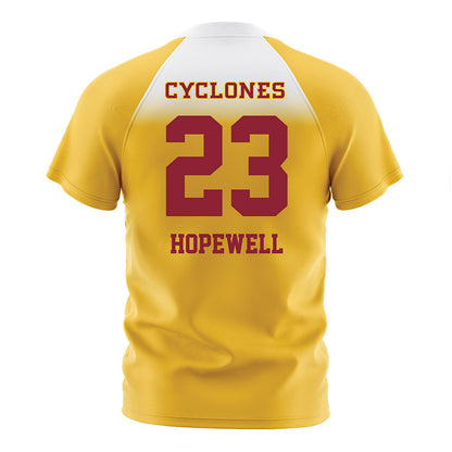 Iowa State - NCAA Women's Soccer : Erin Hopewell - Gold Soccer Jersey-1