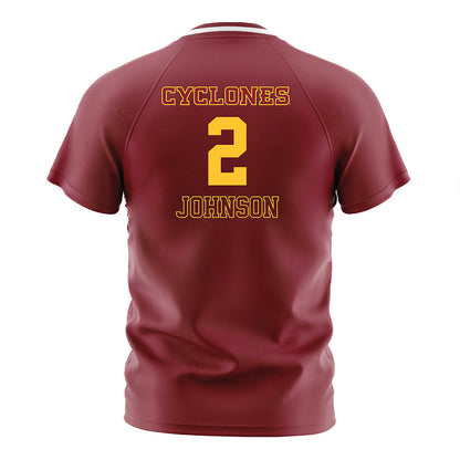 Iowa State - NCAA Women's Soccer : Gili Johnson - Cardinal Soccer Jersey-1