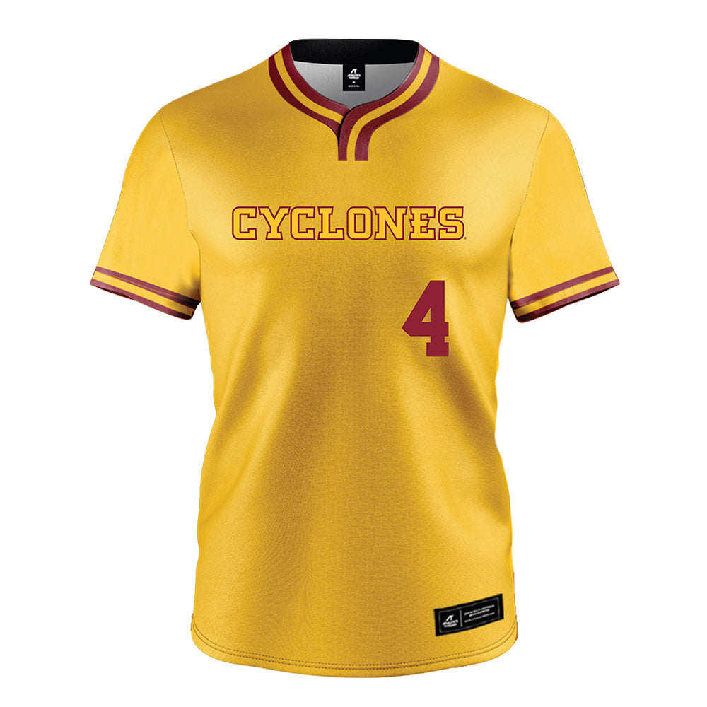 Iowa State - NCAA Softball : Ava Mullen - Gold Jersey-0