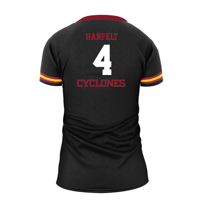 Iowa State - NCAA Women's Volleyball : Reagan Hanfelt - Black Volleyball Jersey-1