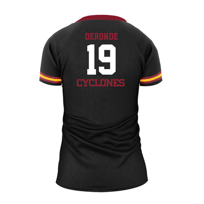 Iowa State - NCAA Women's Volleyball : Faith DeRonde - Black Volleyball Jersey