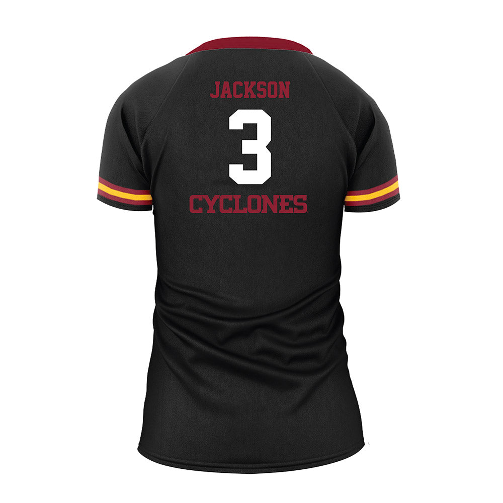 Iowa State - NCAA Women's Volleyball : Tierney Jackson - Black Volleyball Jersey-1