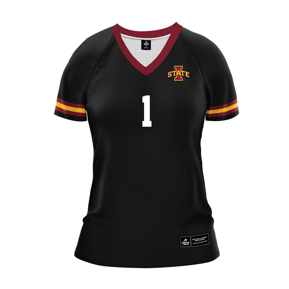 Iowa State - NCAA Women's Volleyball : Pamela McCune - Black Volleyball Jersey-0