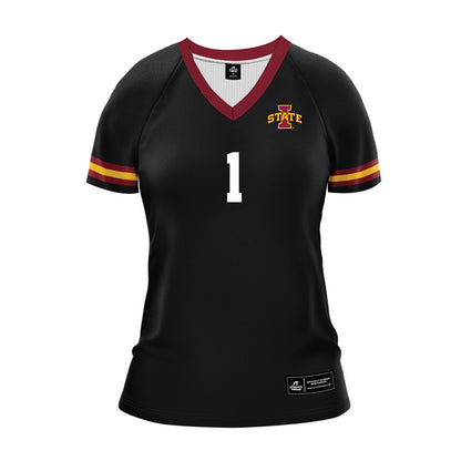 Iowa State - NCAA Women's Volleyball : Pamela McCune - Black Volleyball Jersey-0