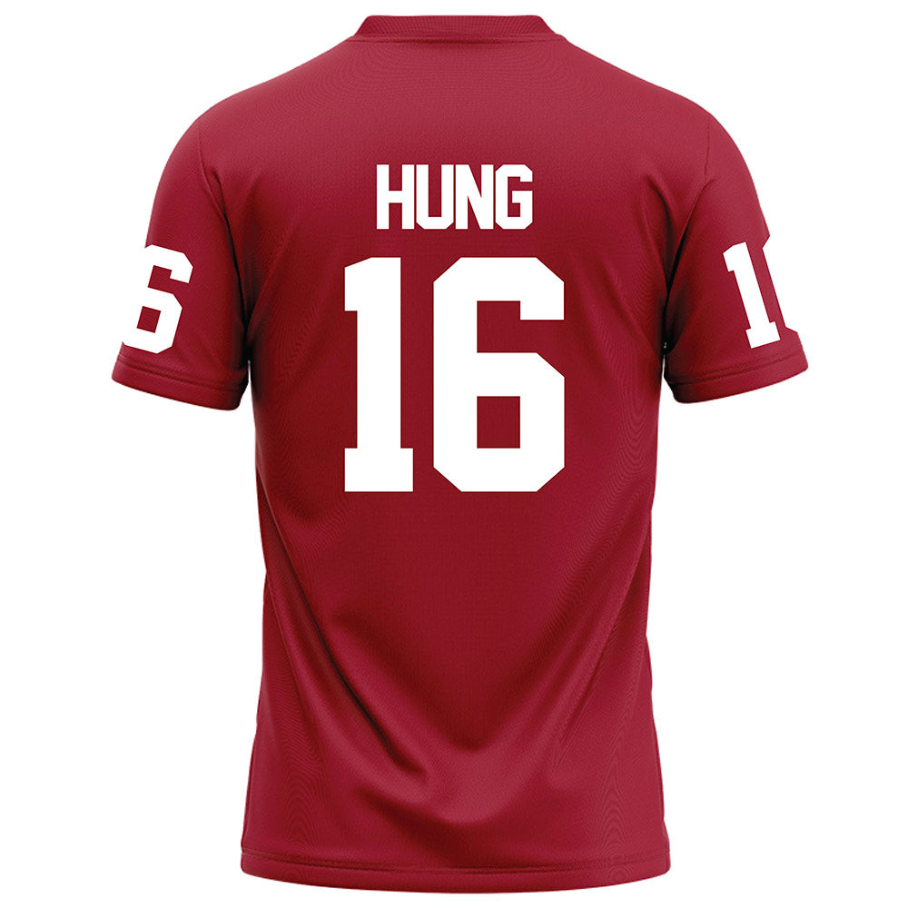WSU - NCAA Football : Isaiah Hung - Red Football Jersey-1