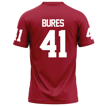 WSU - NCAA Football : Sean Bures - Red Football Jersey-1