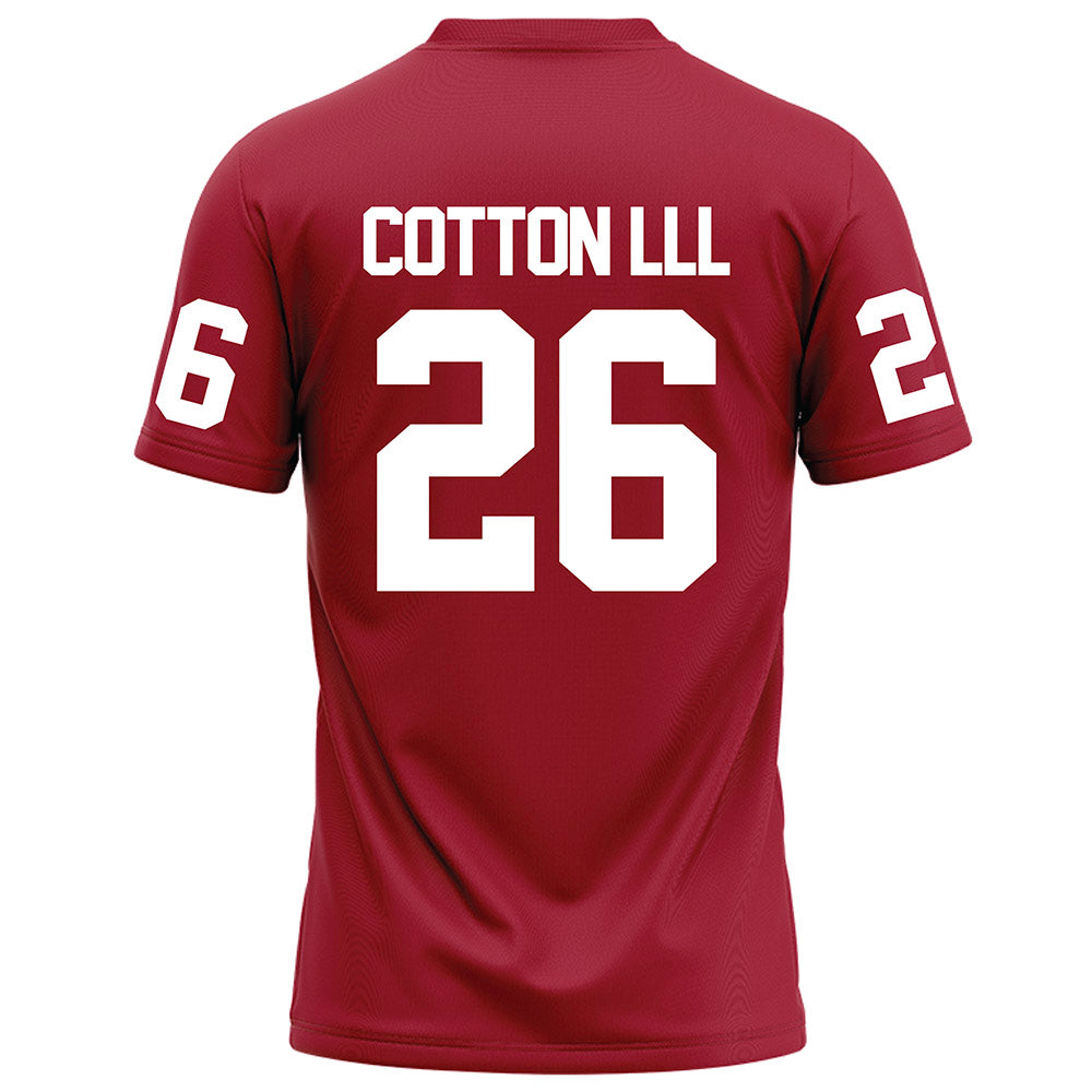 WSU - NCAA Football : Tyrone Cotton lll - Red Football Jersey-1