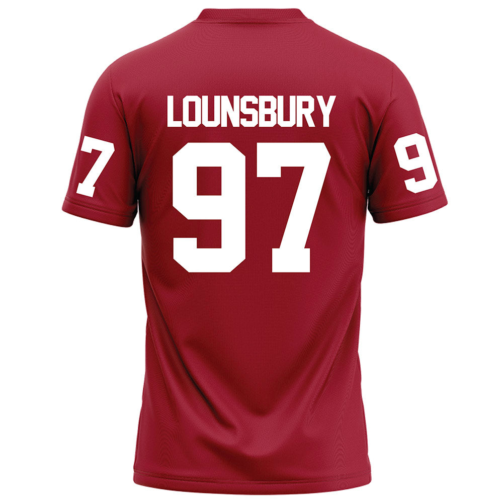 WSU - NCAA Football : Adlai Lounsbury - Red Football Jersey-1