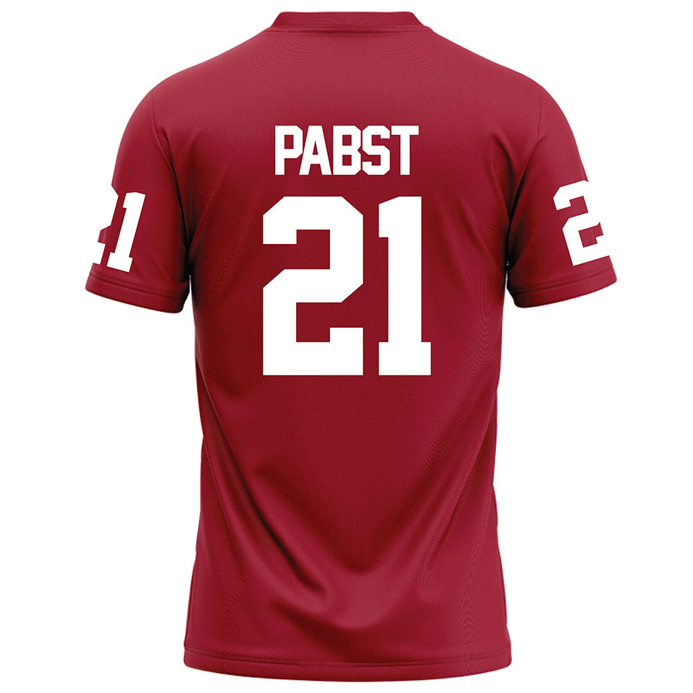 WSU - NCAA Football : Carter Pabst - Red Football Jersey-1
