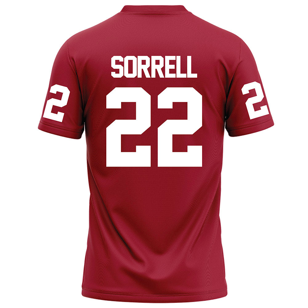 WSU - NCAA Football : Trillion Sorrell - Red Football Jersey-1