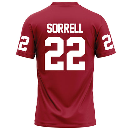 WSU - NCAA Football : Trillion Sorrell - Red Football Jersey-1