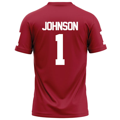WSU - NCAA Football : Angel Johnson - Red Football Jersey-1