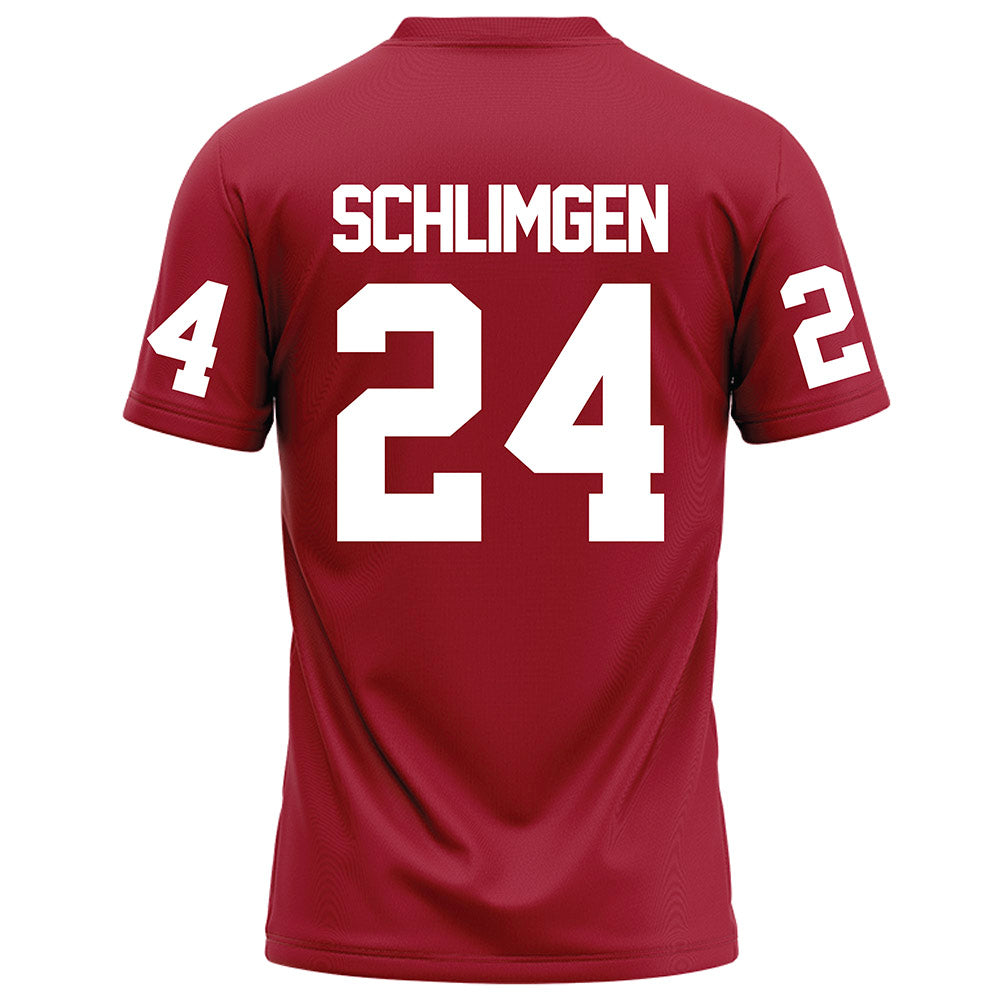 WSU - NCAA Football : Sullivan Schlimgen - Red Football Jersey-1
