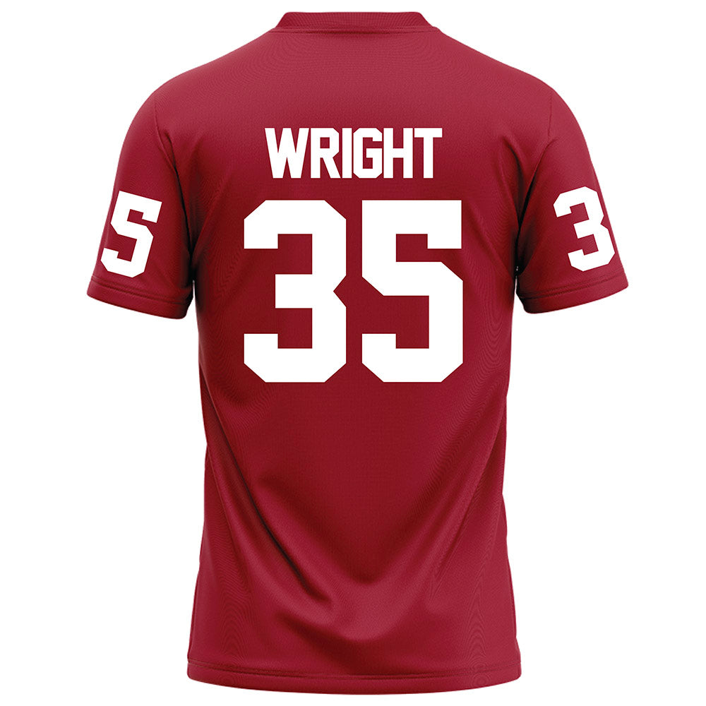 WSU - NCAA Football : Erimus Wright - Red Football Jersey-1