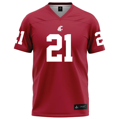 WSU - NCAA Football : Carter Pabst - Red Football Jersey-0