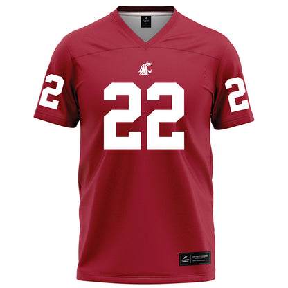 WSU - NCAA Football : Trillion Sorrell - Red Football Jersey-0