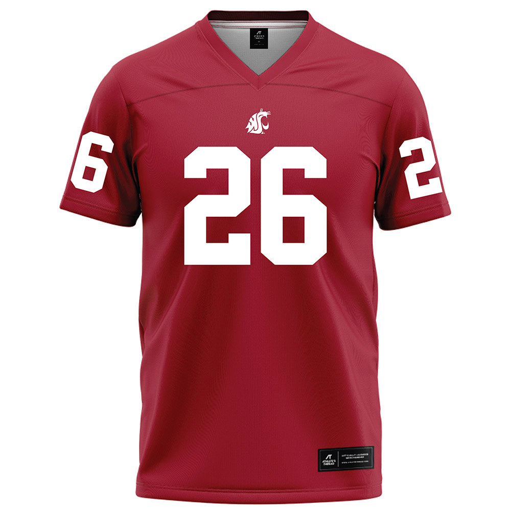 WSU - NCAA Football : Tyrone Cotton lll - Red Football Jersey-0