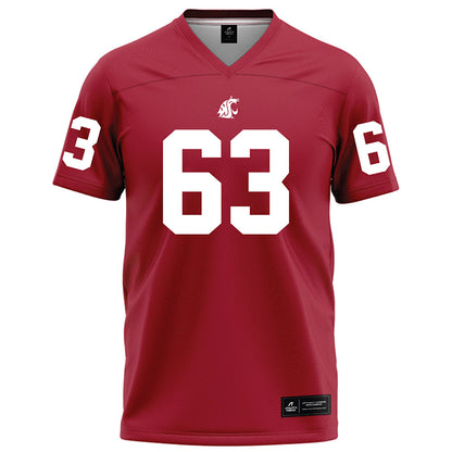 WSU - NCAA Football : Barry Morrissette - Red Football Jersey-0