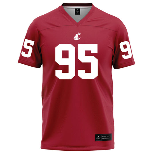 WSU - NCAA Football : Connor Sullivan - Red Football Jersey-0