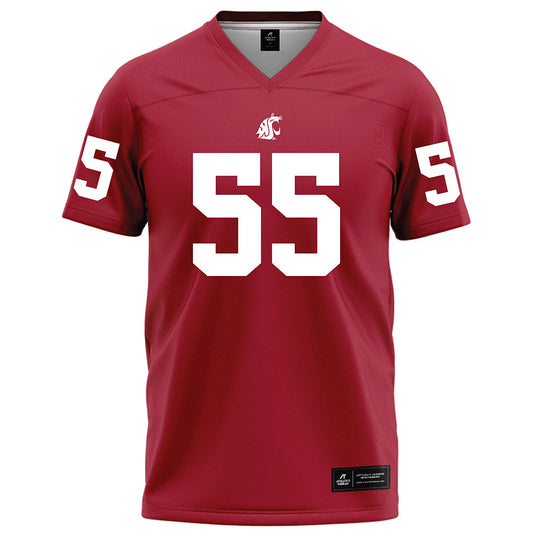 WSU - NCAA Football : Hyrum Moors - Red Football Jersey