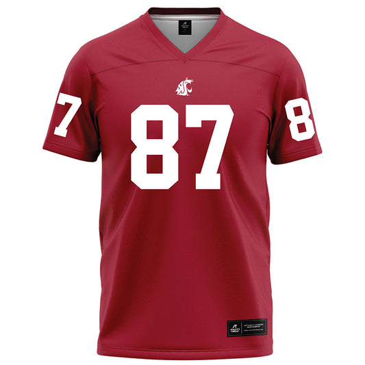 WSU - NCAA Football : Cash Landau - Red Football Jersey-0