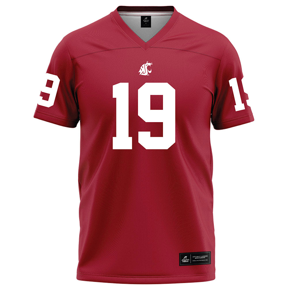 WSU - NCAA Football : Jake Tiryakioglu - Red Football Jersey-0