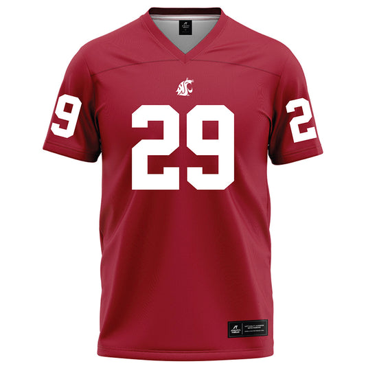 WSU - NCAA Football : Troy Petz - Red Football Jersey-0