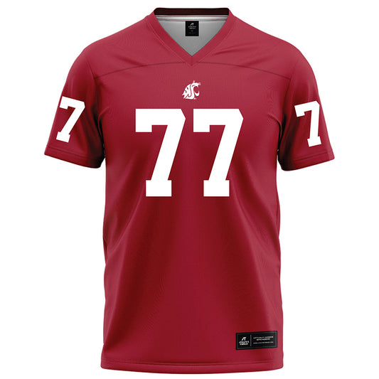 WSU - NCAA Football : Nick Bakken - Red Football Jersey-0