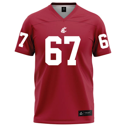WSU - NCAA Football : Jonny Lester - Red Football Jersey-0