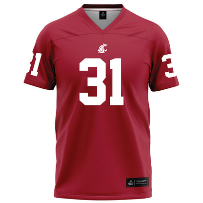 WSU - NCAA Football : Dajon Doss - Red Football Jersey