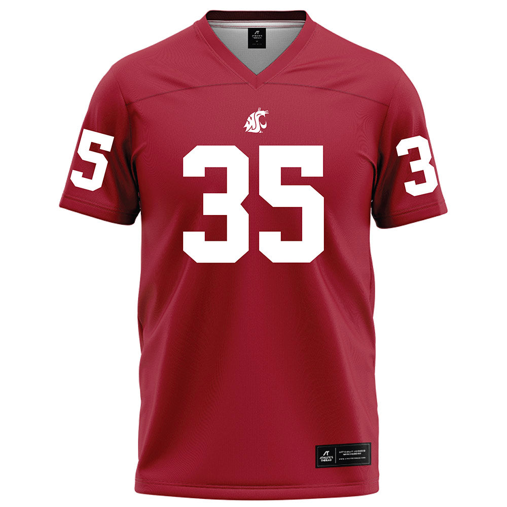 WSU - NCAA Football : Erimus Wright - Red Football Jersey-0