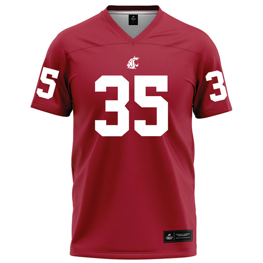 WSU - NCAA Football : Erimus Wright - Red Football Jersey-0
