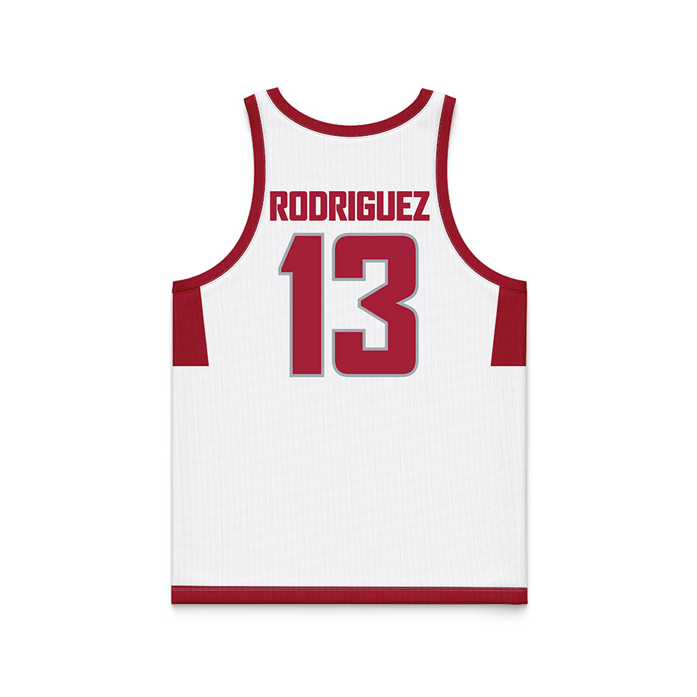 WSU - NCAA Men's Basketball : Adria Rodriguez - White Basketball Jersey-1