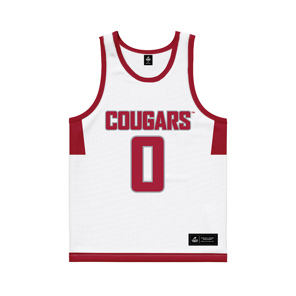 WSU - NCAA Men's Basketball : Jaylen Wells - White Basketball Jersey