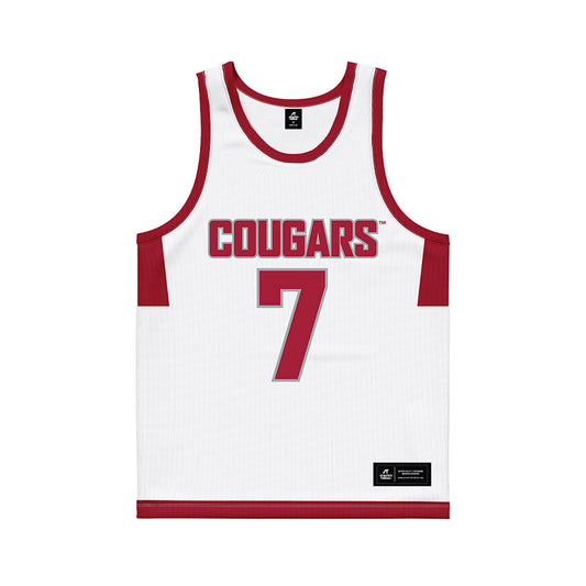 WSU - NCAA Men's Basketball : Dieume Blakely - White Basketball Jersey-0
