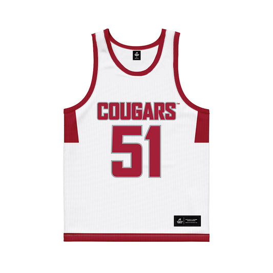 WSU - NCAA Men's Basketball : Kase Wynott - White Basketball Jersey