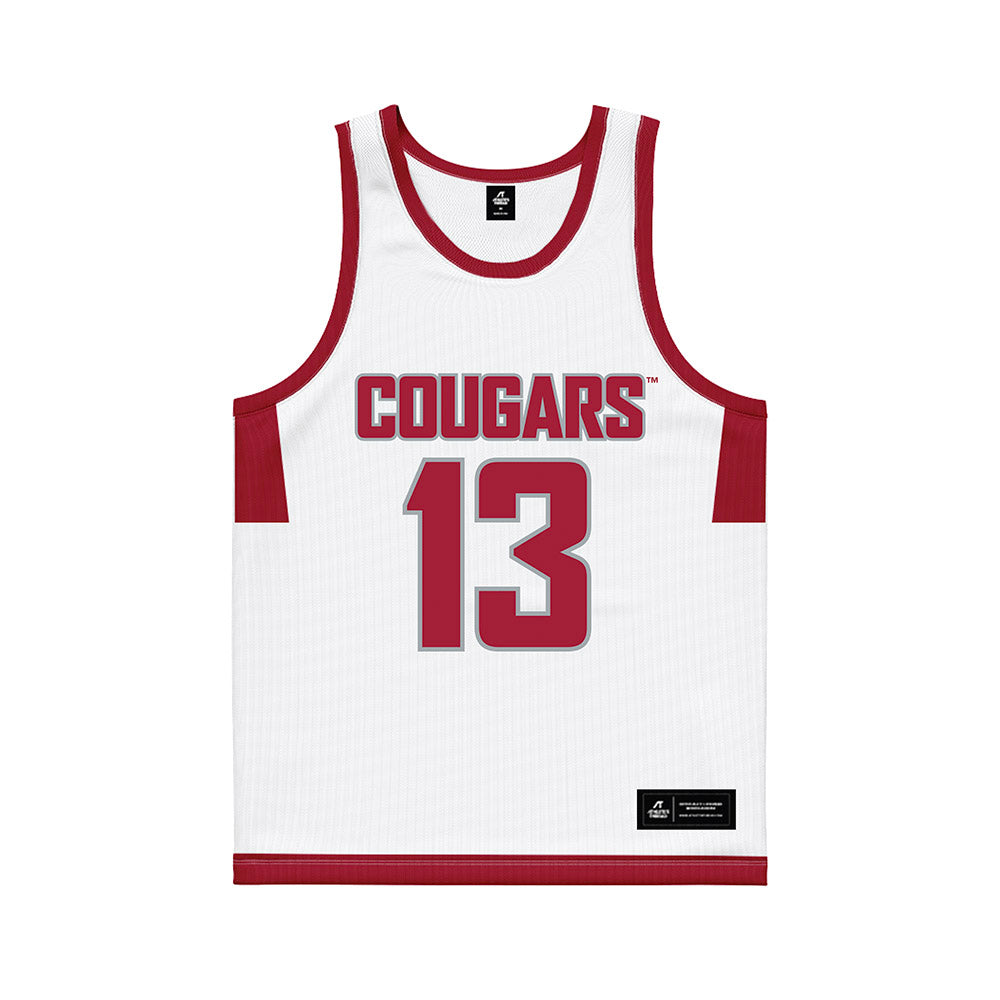 WSU - NCAA Men's Basketball : Adria Rodriguez - White Basketball Jersey-0