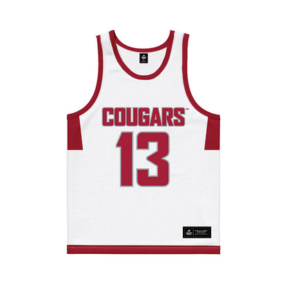 WSU - NCAA Men's Basketball : Adria Rodriguez - White Basketball Jersey-0