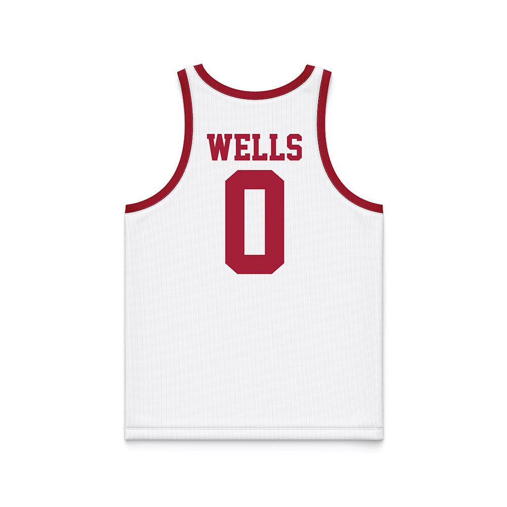 WSU - NCAA Men's Basketball : Jaylen Wells - White Basketball Jersey