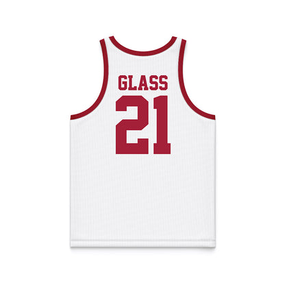 WSU - NCAA Men's Basketball : Ace Glass - White Basketball Jersey-1